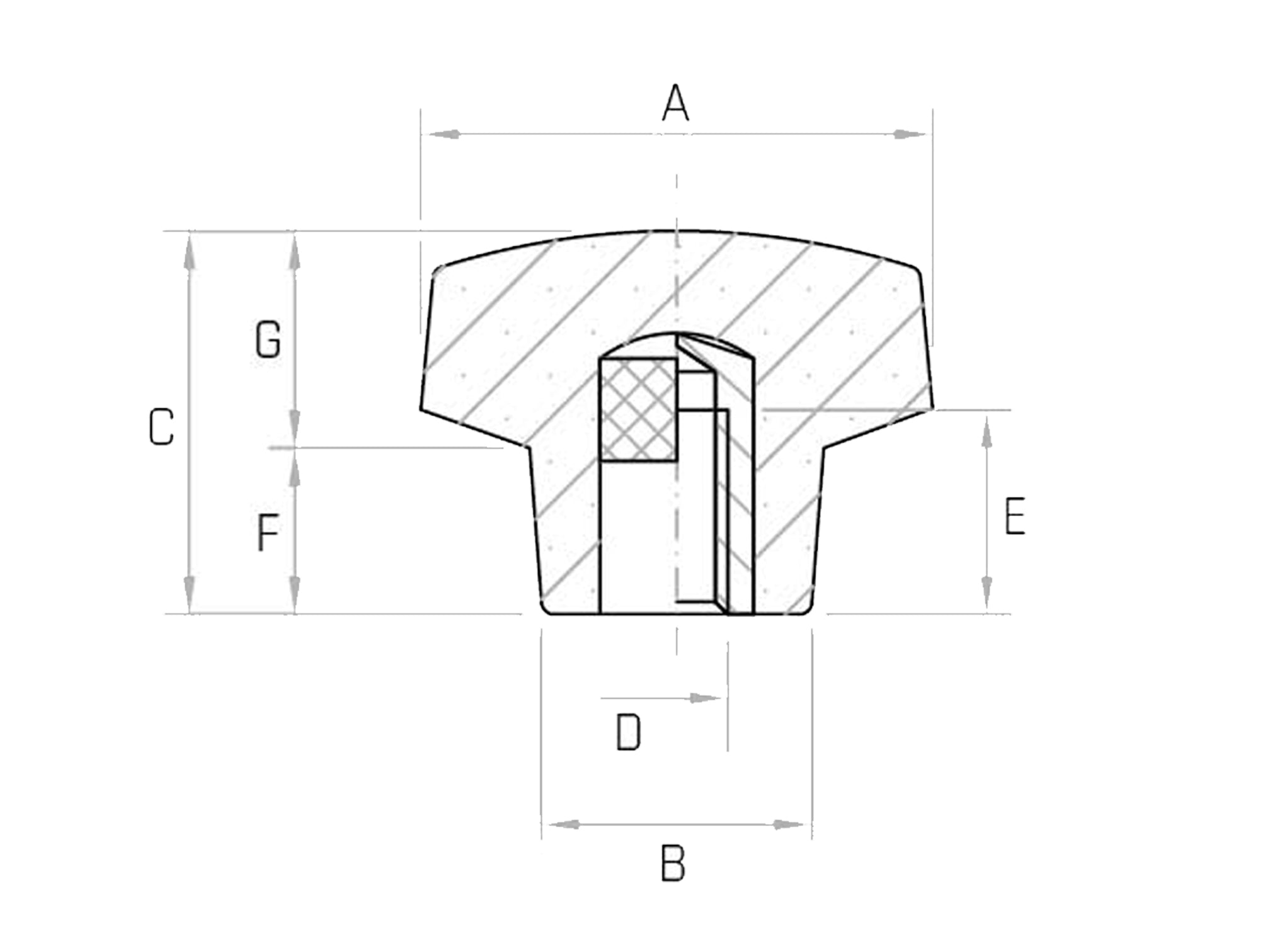 VB - Six-lobe handwheel with solid under-head (Pack of 10) - Gamm VB - Six-lobe handwheel with solid under-head (Pack of 10) - Gamm